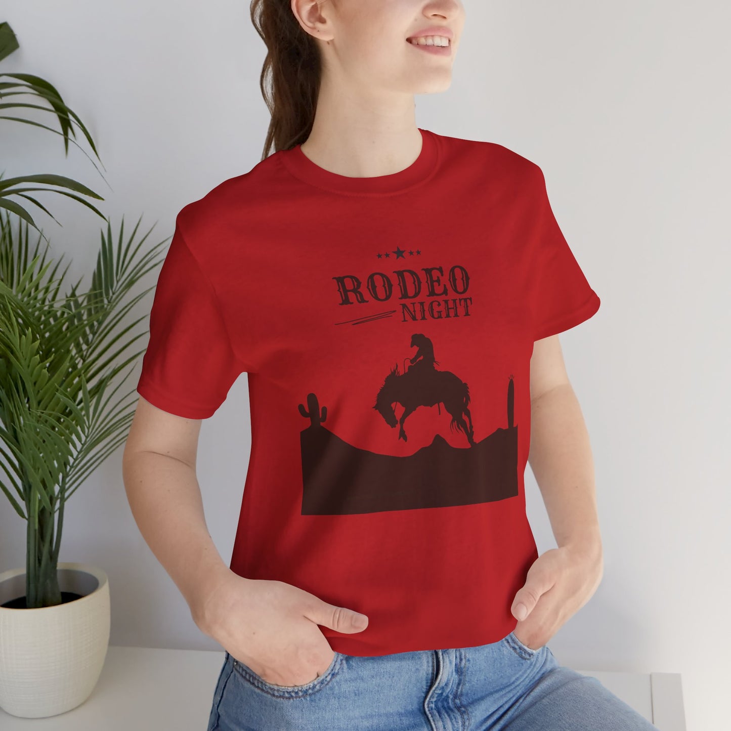 Rodeo Night Unisex Jersey Short Sleeve Tee