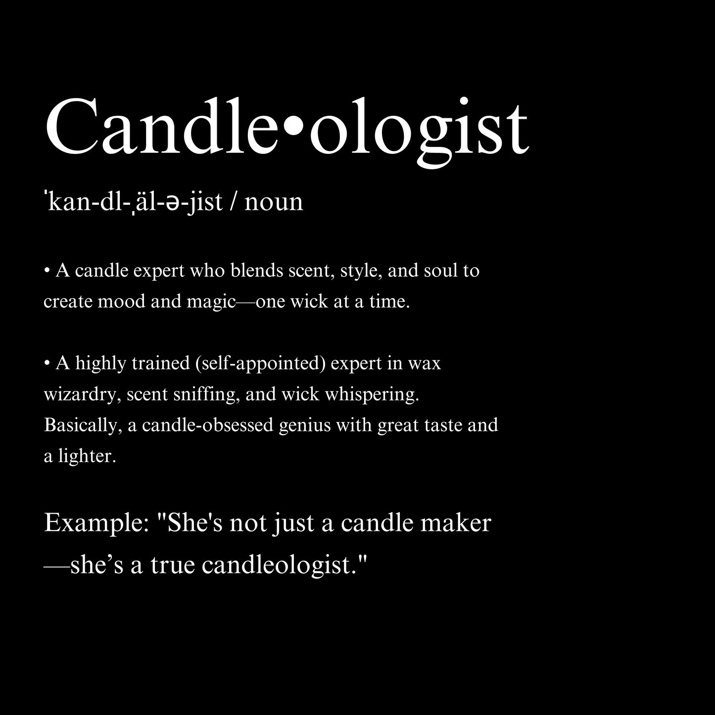 Candle-ologist Apron ( canvas)