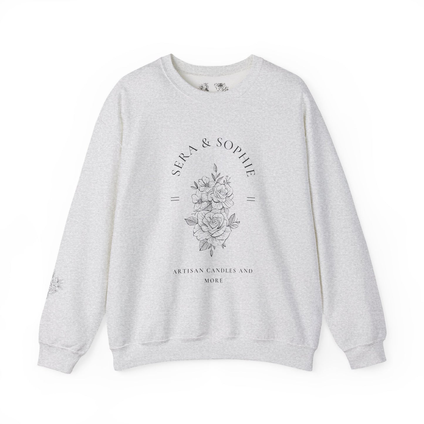 Floral Sera & Sophie Unisex Heavy Blend™ Crewneck Sweatshirt