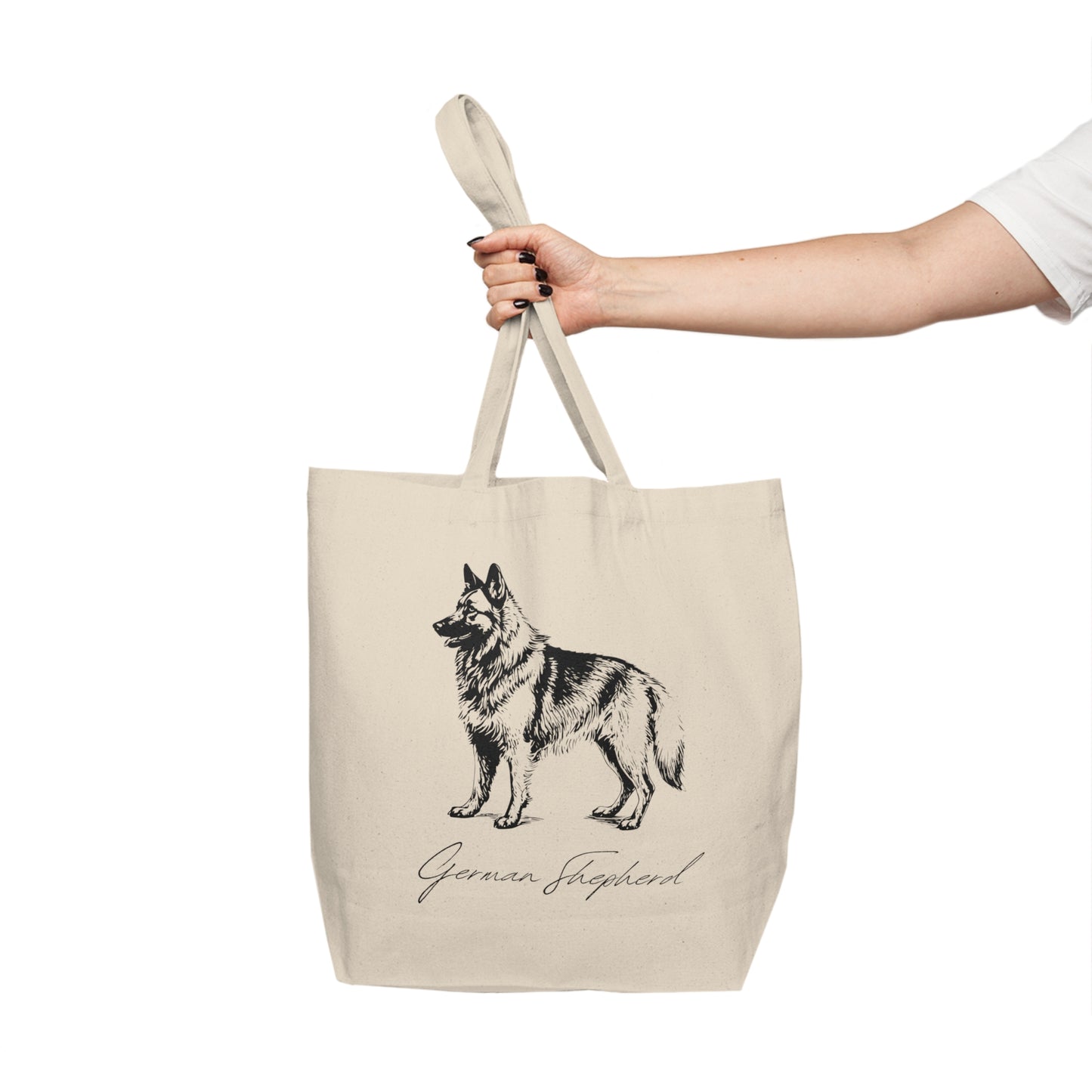 German Shepherd Canvas Shopping Tote