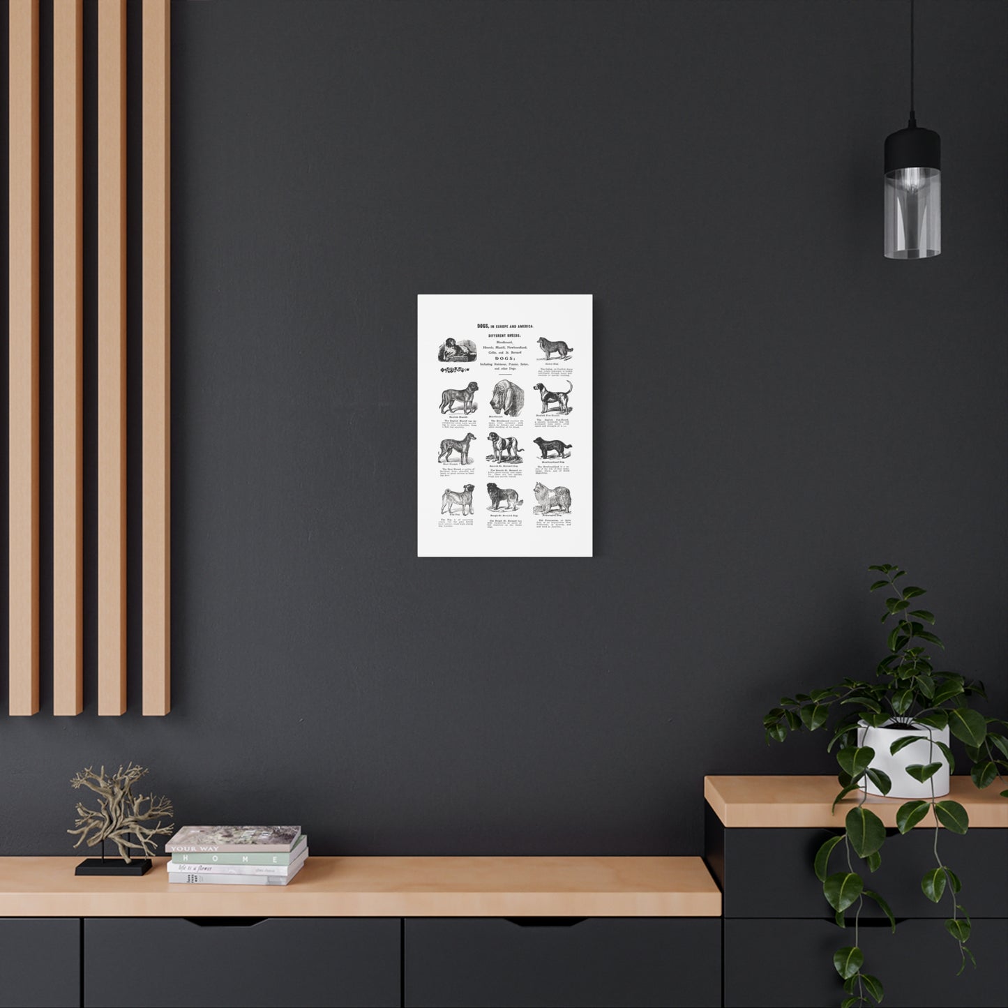 Vintage Dog Breed Poster Matte Canvas, Stretched, 1.25"