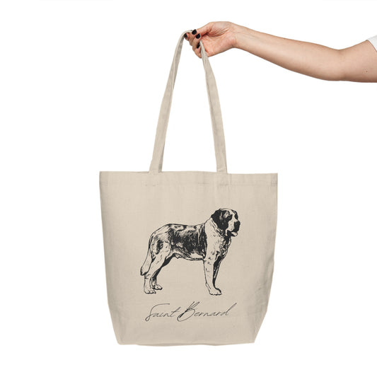 Saint Bernard Canvas Shopping Tote