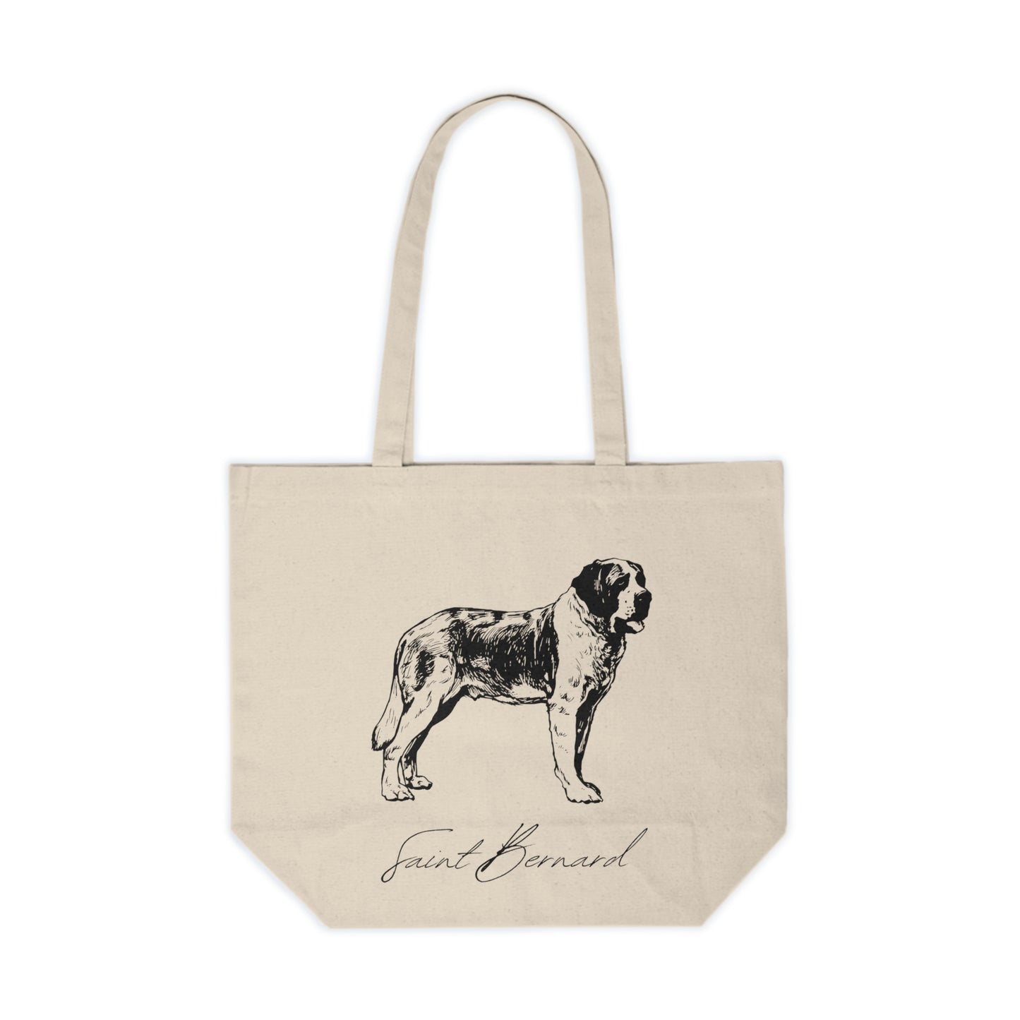 Saint Bernard Canvas Shopping Tote