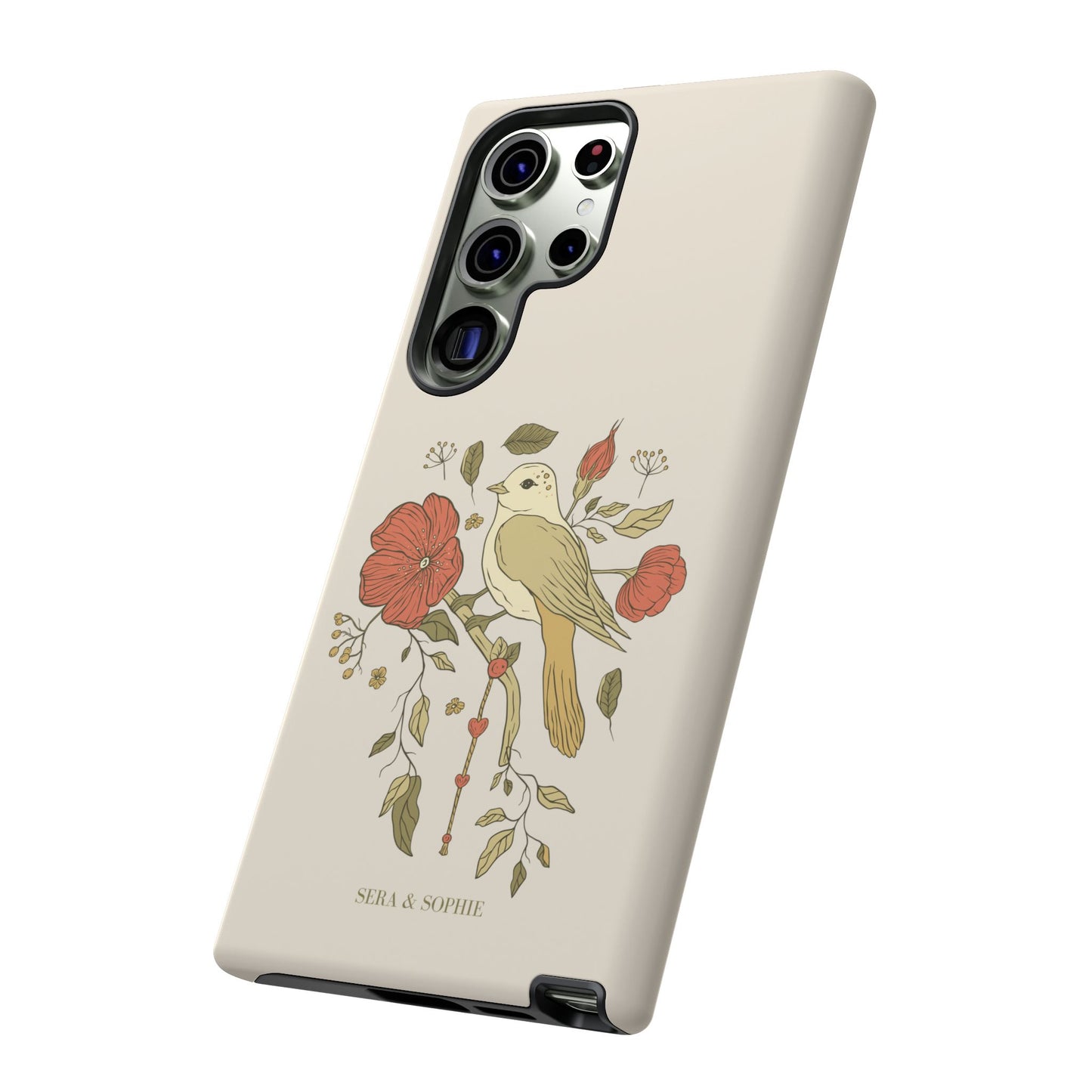 Floral & bird Tough phone Cases