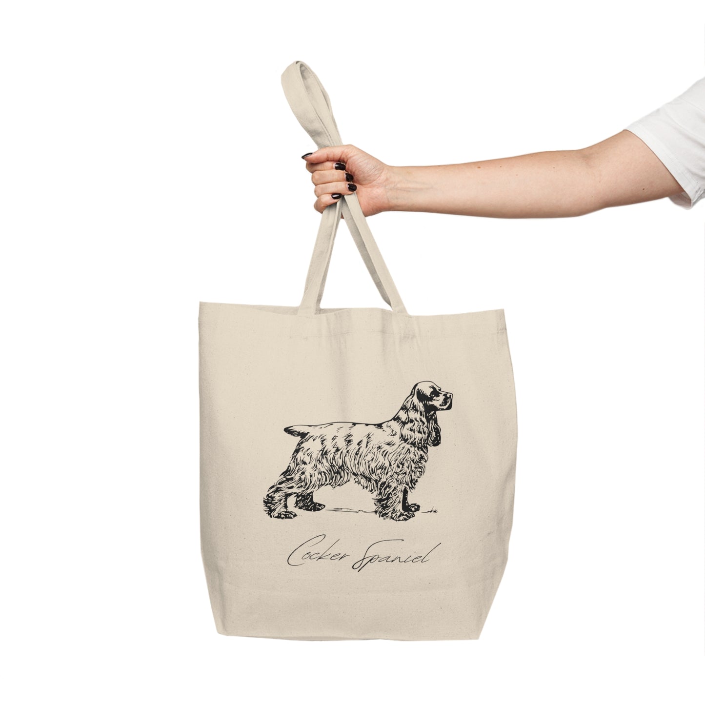Cocker Spaniel Canvas Shopping Tote