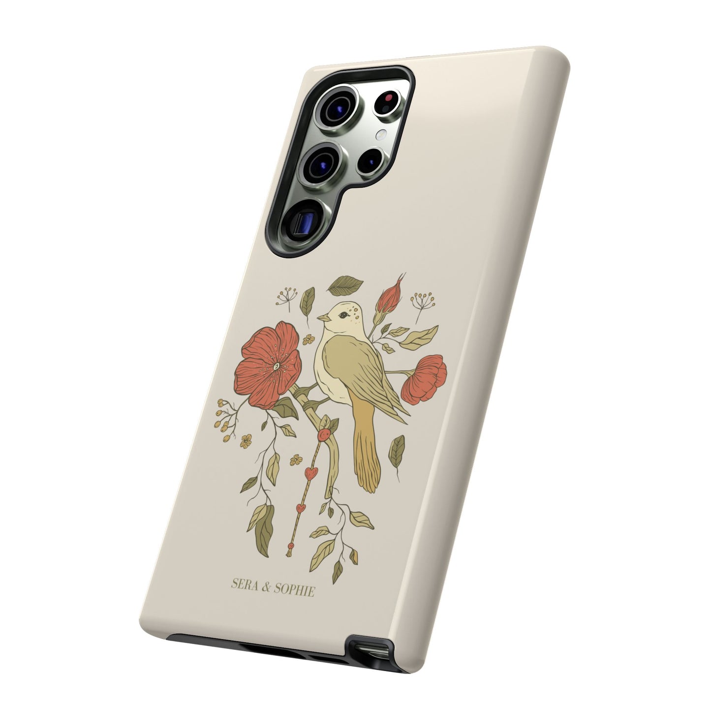 Floral & bird Tough phone Cases