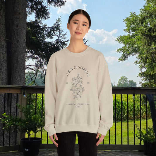 Floral Sera & Sophie Unisex Heavy Blend™ Crewneck Sweatshirt