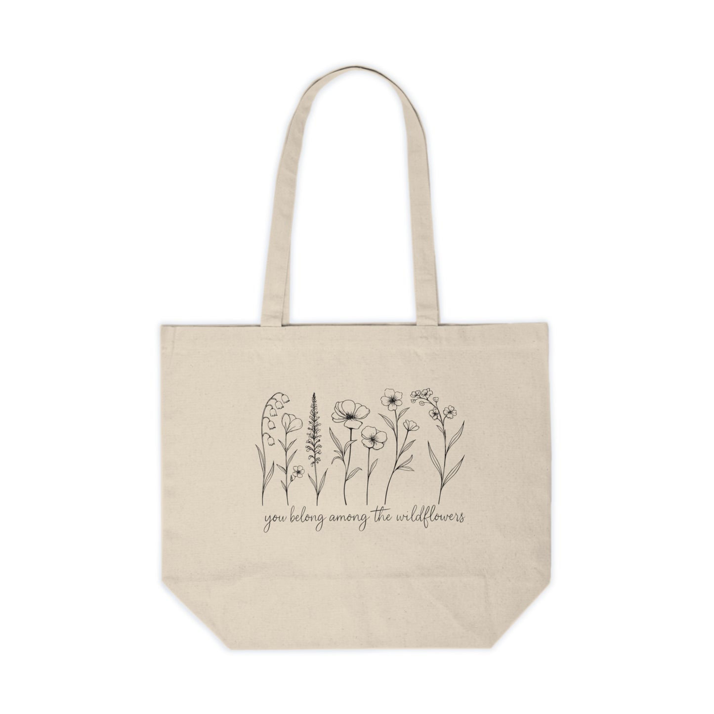 You belong amoung the wildfowers Canvas Shopping Tote