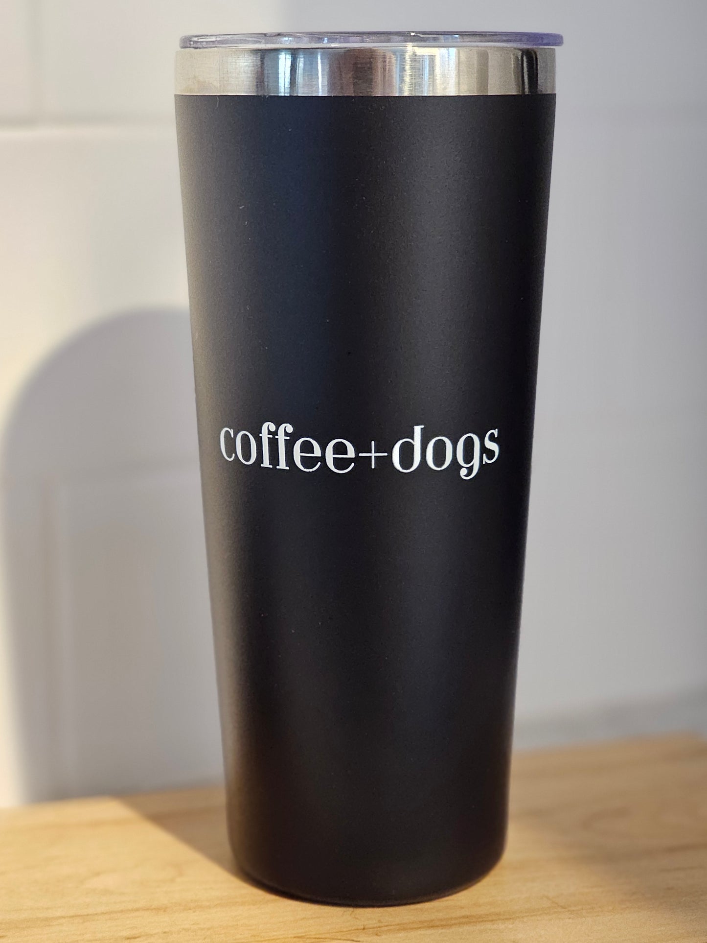 COFFEE + DOGS insulated tumbler