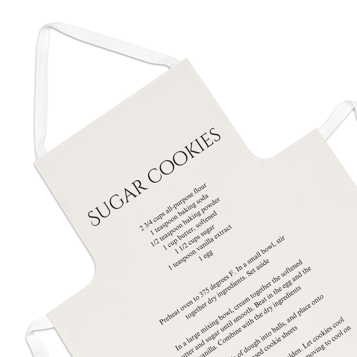 Sugar Cookie Recipe Apron