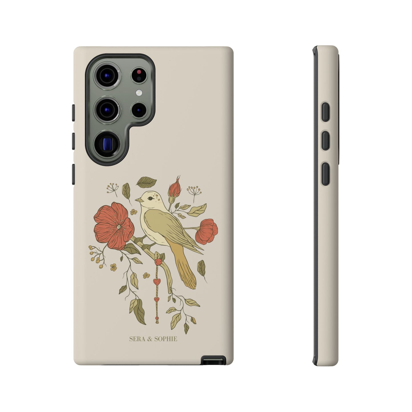 Floral & bird Tough phone Cases