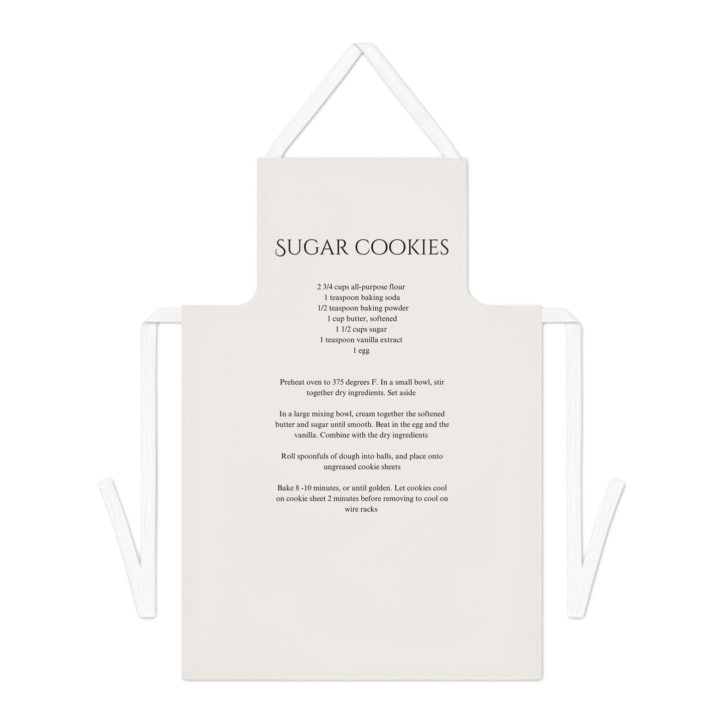 Sugar Cookie Recipe Apron