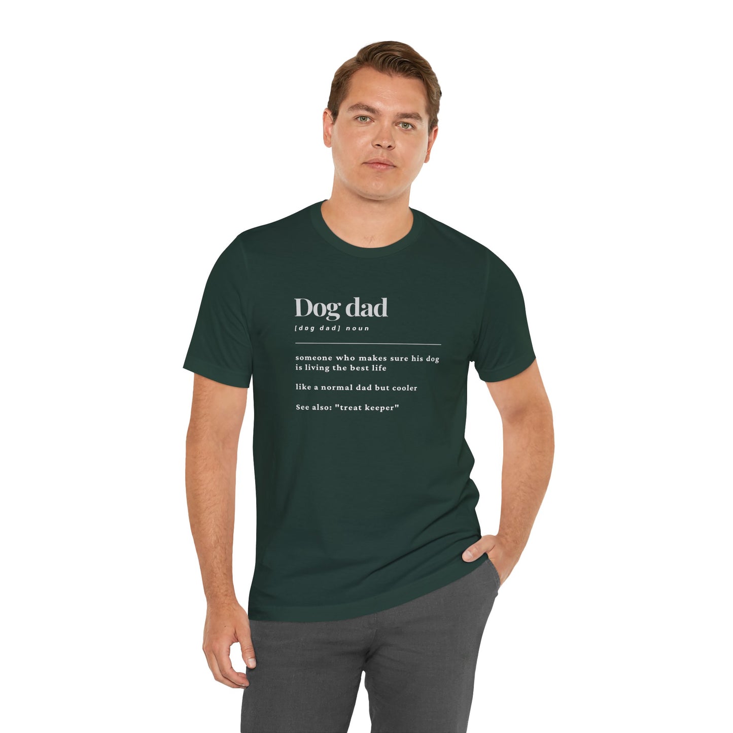 Dog dad definition Unisex Jersey Short Sleeve Tee
