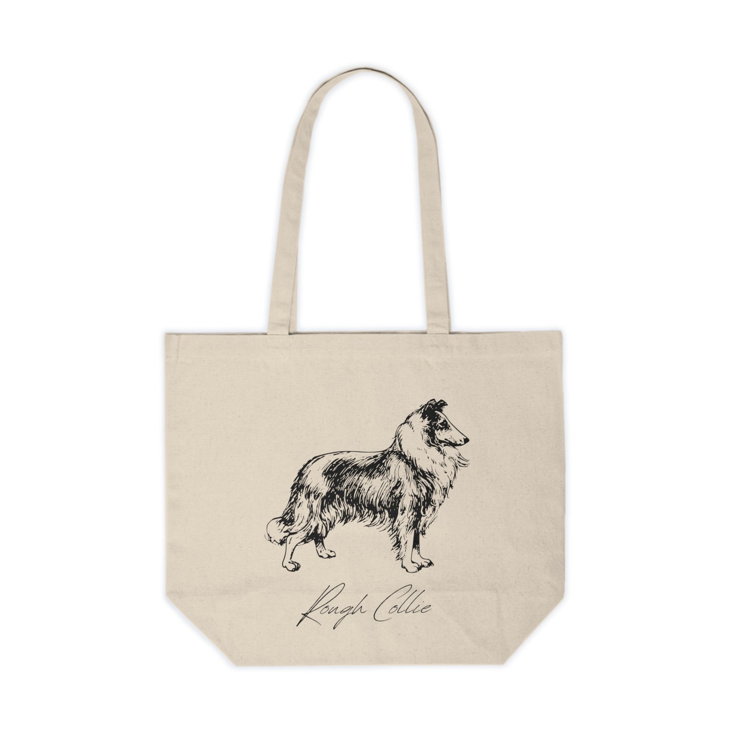 Rough Collie Canvas Shopping Tote