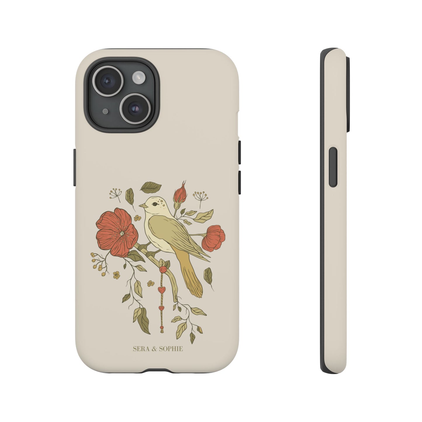 Floral & bird Tough phone Cases