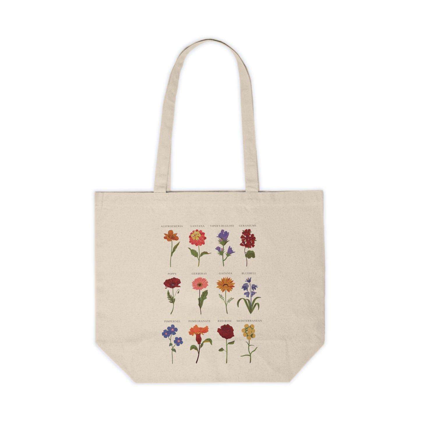 Flower Girl Canvas Shopping Tote
