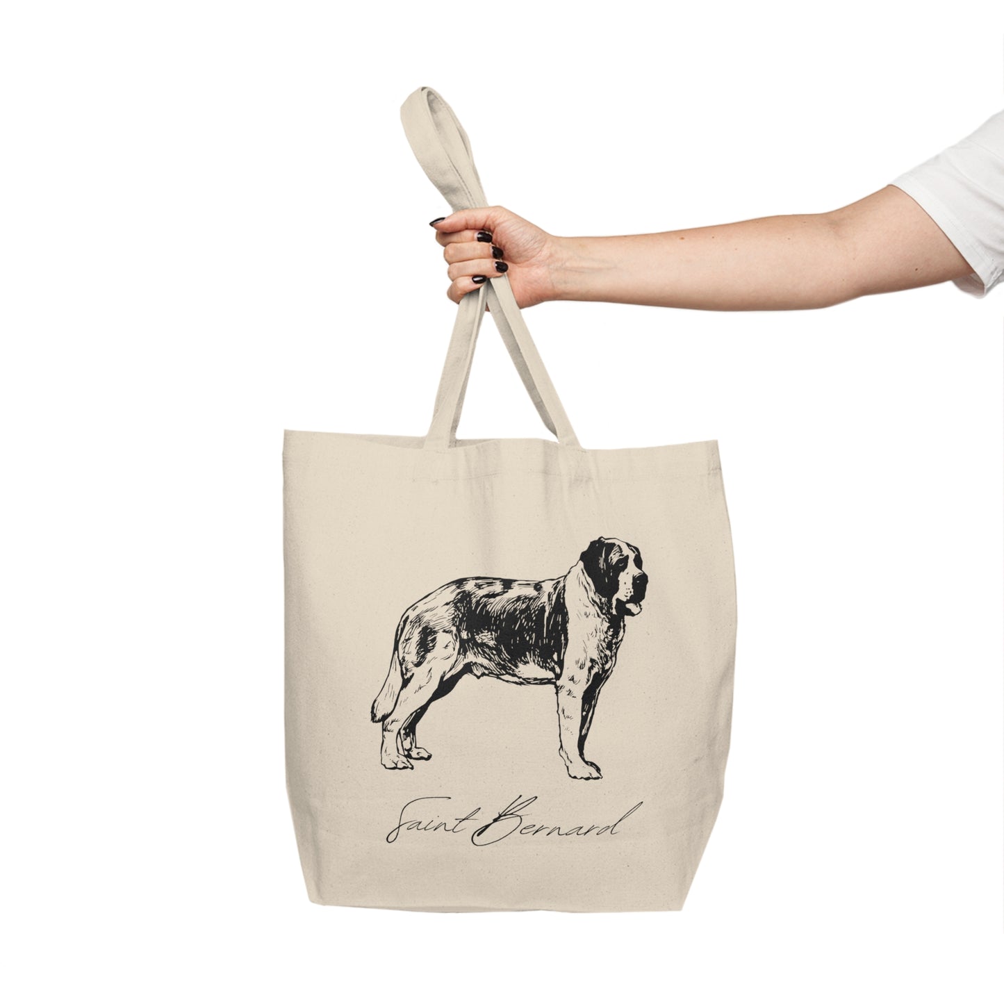 Saint Bernard Canvas Shopping Tote